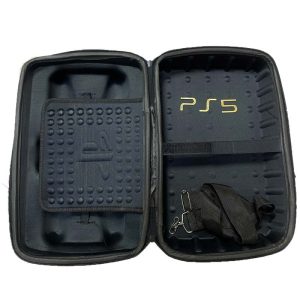 کیف کنسول PS5 Slim طرح‌دار نقره‌ای
