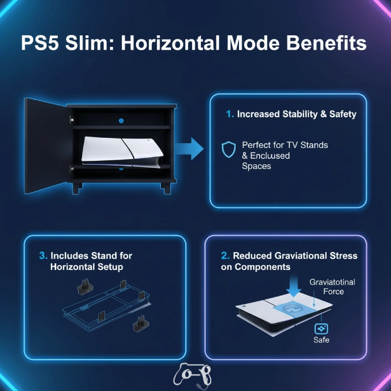 PS5 را ایستاده بگذاریم یا خوابیده