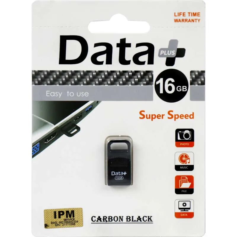 فلش مموری دیتا پلاس ظرفیت 16 گیگابایت مدل Carbon Black